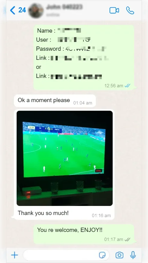 WhatsApp customer review screenshot